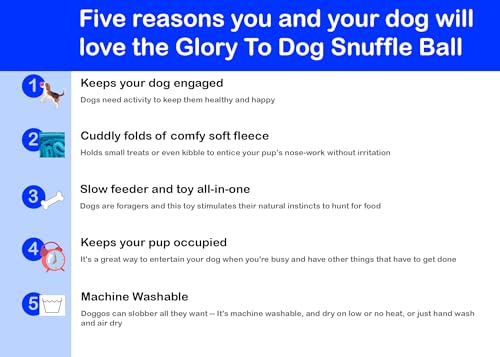 Glory To Dog Puppy/Small Breed Snuffle Dog Puzzle Ball Toy Blue Extra Small - color: Blue, size: Extra Small