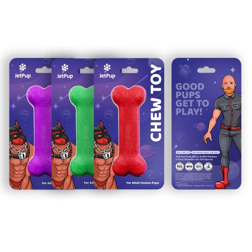 Pup Chew Toy - Bone - Human Grade Chew Toy - Human Pup Play - 100% Food Grade Silicone (Green Bone) - color: Green, size: Large