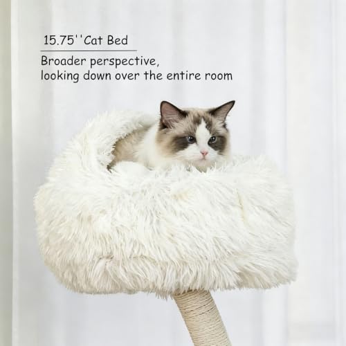 Modern Cat Tree Tower for Indoor Cats, 70" Multi-Level Cat Tower with Plush Perches, Hanging Basket Hammock, Sisal Scratching Posts and Cozy Resting Spaces for Multiple Cats