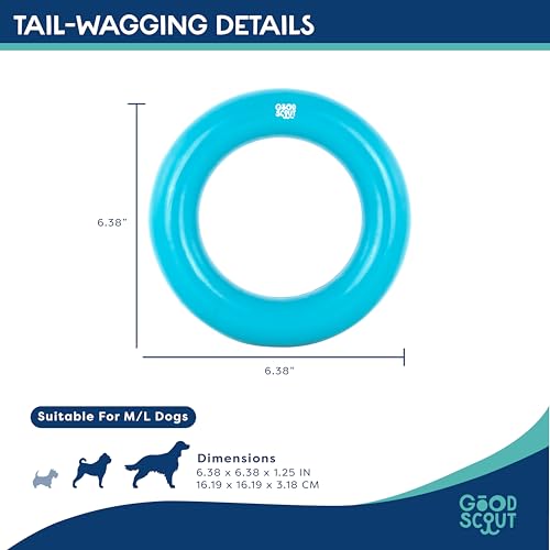 Good Scout Rubber Ring for Tugging & Chewing, Best Fetch Toy for Aggressive Chewers, No Stuffing Toy for Medium & Large Dogs - style: Rubber Ring
