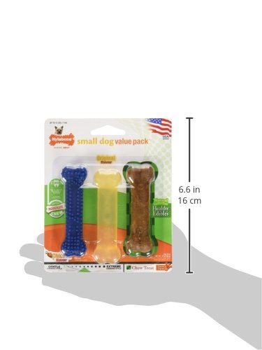 Nylabone Flexi Chew Small Dog Value Pack Dog Toys with Chew Treat, 3 Count - size: X-Small
