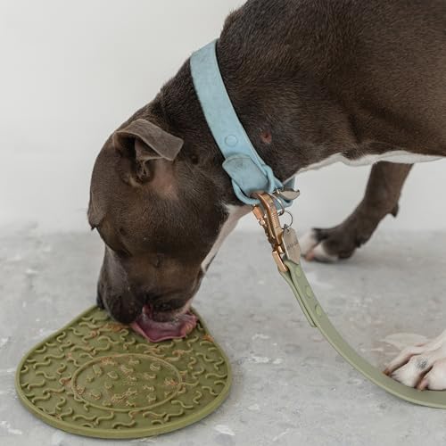 Enrichment Lick Mat: Avocado - Grooved Dog Feeding Pad, Food Grade Silicone, Spread Food Or Treats onto The Mat, Pet Soothing, Suction Back - style: Avocado
