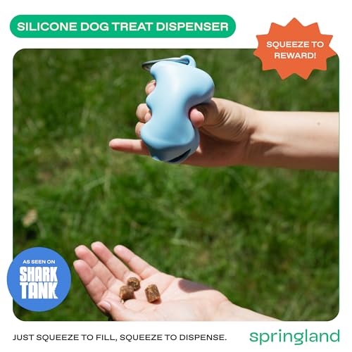 Springland Silicone Dog Training Treat Pouch for Leash, Sky Blue - color: Sky Blue
