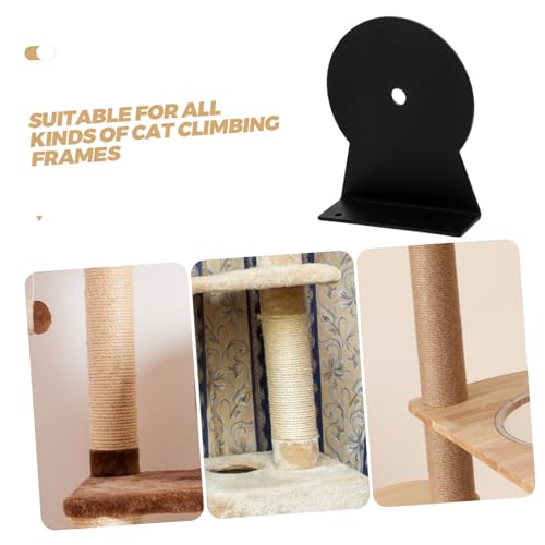 Toyvian Cat Wall Furniture Bracket Cat Climbing Pole Bracket for Shelves Steps Scratcher Frames Wall Mounted Kitten Tower Accessory Easy Install with Fixing Accessories for Indoor Activity Space