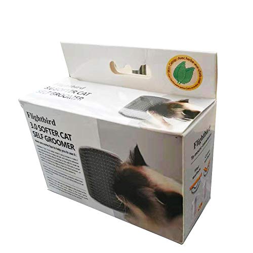 3.0 Softer Cat Self Groomer with Catnip, Dog Cat Corner Groomer Comb - color: 3.0 Softer Grey (1 Pack)