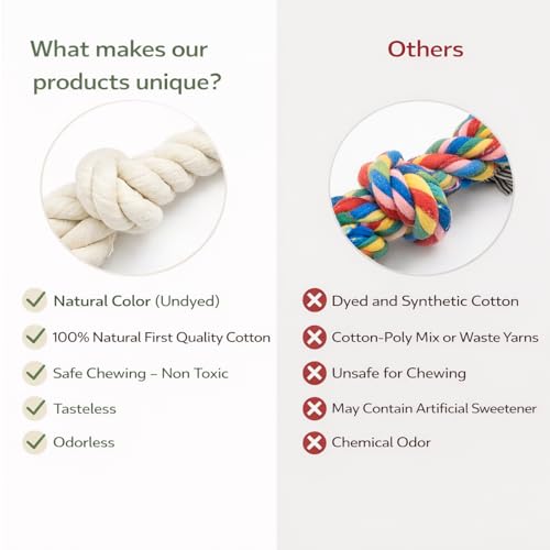 Dog Rope Toys for Large/Medium Aggressive Chewers, Tough Cotton Chew Toy, 39 Inch 5 Knots Indestructible, Tug of War Dog Pull Rope Teeth Cleaning (3 Knots (Pack of 2)) - size: 3 knots (Pack of 2)