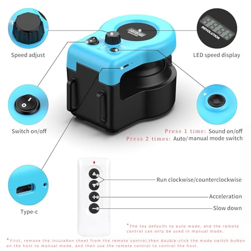 AsFrost Upgraded Interactive Cat Toy for Indoor Cats Chase/Run/Hunt-SkyBlue - color: Sky Blue