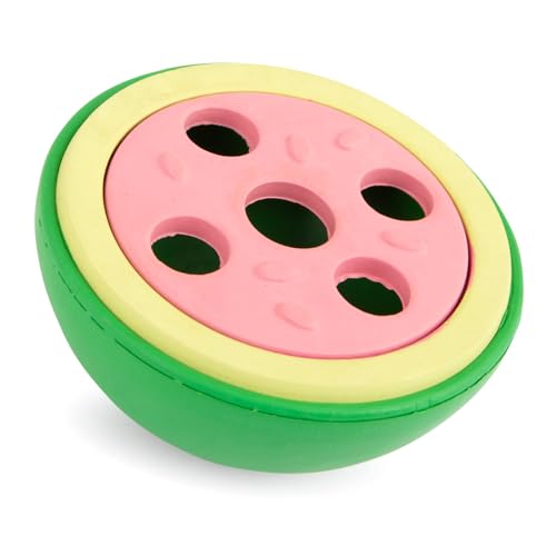 Jeffers Pet Natural Rubber Dog Chew Toy – Watermelon, Small – Treat Dispensing, Vanilla Scent, Durable, Non-Toxic, Dishwasher Safe, Interactive Fetch & Tug Toy - Perfect for Training - color: Watermelon, size: Small