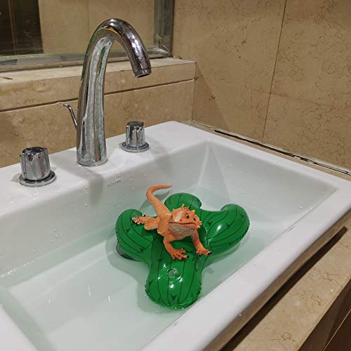 6 Pack Bearded Dragon Bath Floats - Reptile Swimming & Enrichment Accessories for Lizards, Inflatable Pet Pool Floats