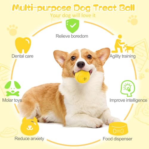 HIPPIH Dog Puzzle Toy 2 Pack, Interactive Dog Toys for Treat Dispensing - color: Green+Yellow