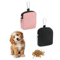 Dog Treat Pouch Hands-Free Pet Dog Bag 3.5x3.4 (Black/Pink 2Pcs) - color: Black/Pink