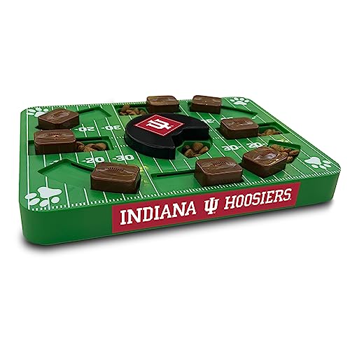 Pets First NCAA Indiana Hoosiers Puzzle Toy, Puzzle Treat Dog Toy, Interactive Dog Treat Toy, Dog Puzzle Feeding Slow Toy - color: Indiana Hoosiers, size: Standard