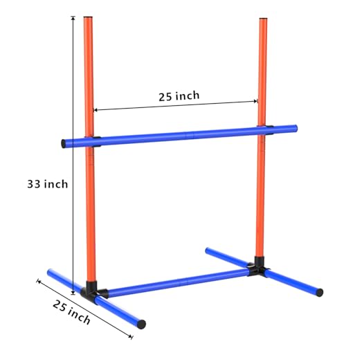 Dog Agility Training Equipment, 2-Set Dog Jumps & Hurdles with Poles - size: 2-Sets
