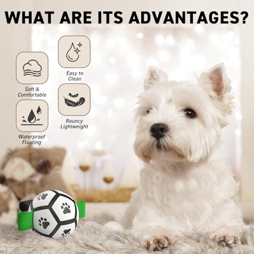 QDAN Small Dog Toys, Puppy Balls, Dog Balls with Straps for Small Breed - color: Green-Black, size: Extra Small Size 0 (3.5 Inch)