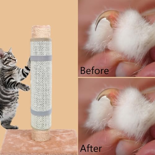 Sisal Cat Nail File Scratcher, 80-Grit Aluminum Oxide Scratch Pad - size: 16.73"×13.38"