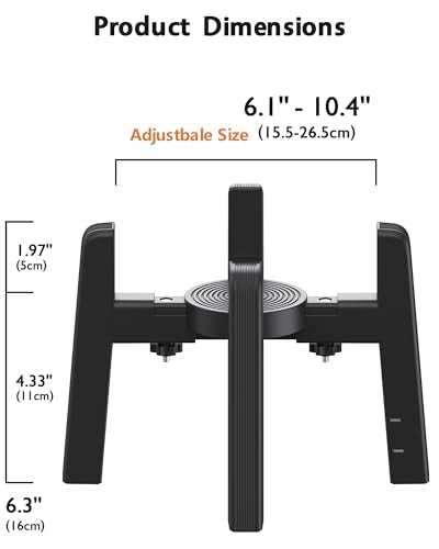 CZPET Dog Bowl Stand with Adjustable Width [Stand Only] - size: H: 6.3''; W: 6.1-10.4''