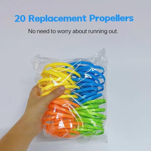 Cat Fetch Toy, Interactive Flying Cat Toy with 20 Propellers,Kitten Tracks Toy for Training Hunting Chasing(only Flying Propellers) - color: only 20 Propellers