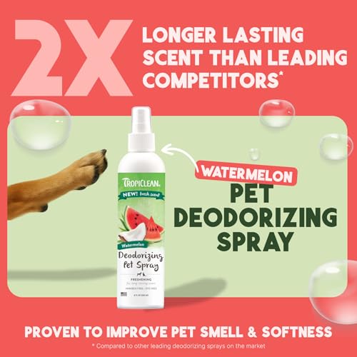 TropiClean Dog Perfume, Watermelon Cologne Deodorizing Spray, 8oz. - size: 8 Fl Oz (Pack of 1)