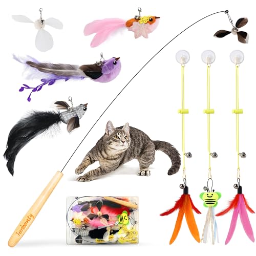 Cat Bird Toy for Indoor Cats Self Play - color: 12 Hanging /Bird /Wand