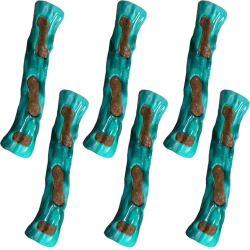 6 Pack Dog Bones Chew Toys for Aggressive Chewer,Beef Flavor,for All Breed - size: ST beef Flavor 6 PCS