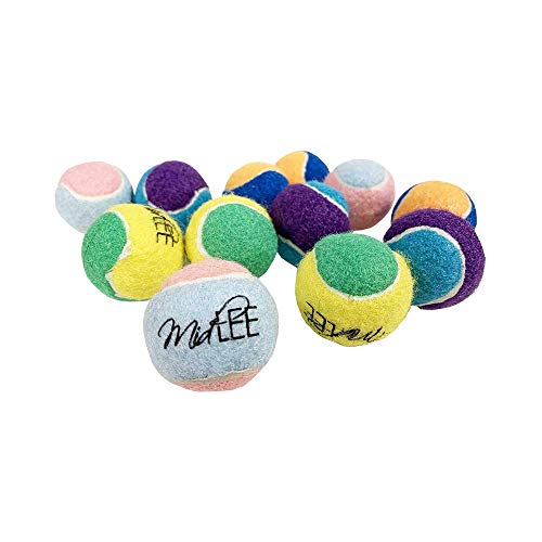 Midlee X-Small Dog Tennis Balls, Assorted, 1.5", Pack of 12