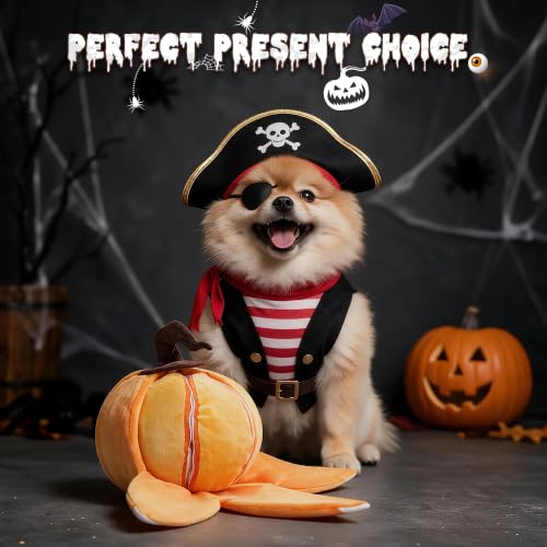 Nocciola Halloween Pumpkin Dog Toys, Hide and Seek Snuffle Plush Dog Toy for Small Dogs, Puppy Squeaky Toy with Crinkle Papers for Boredom - color: Yellow