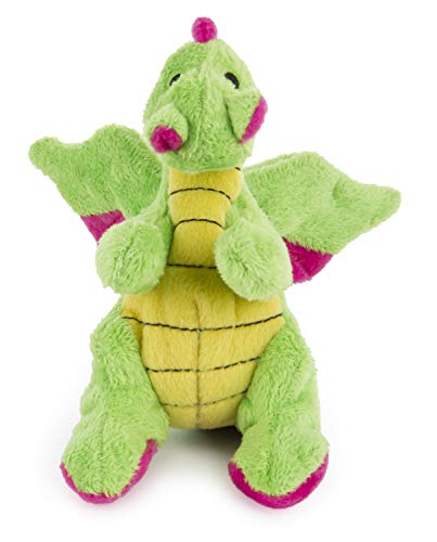 goDog Bubble Plush Dragons Squeaky Dog Toy, Chew Guard Technology - Bright Green, Small - color: Bright Green, size: Small