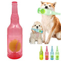 Dog Toy Tennis Ball in Squeaky Bottle (Red, Medium) - color: Red, size: Medium