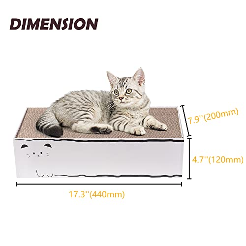 Smartbean Cat Scratcher, 17.3"L x 7.9"W x 4.7"H, Reversible Design for Double Service Life - size: Scratch Box - 5 pcs