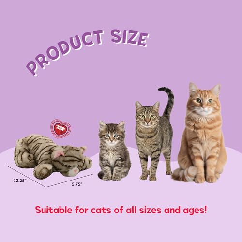 Snuggle Kitty Heartbeat Cat Toy, Calming Comfort, Kittens - Tan Tiger - color: Tan Tiger