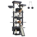 MUTTROS 81" Heavy Duty Cat Tree for Large Cats, Tall Cat Tower, Dark Gray - color: Dark Grey, size: 81in