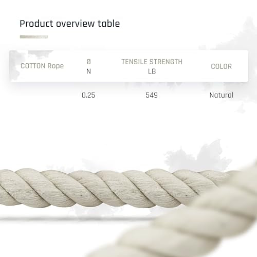 Pelican Rope 100% Cotton Twisted Rope, Natural Macrame Cord for Crafts, Pet Toys, Safe for Animals, DIY, Gardening,Indoor/Outdoor, Soft, Durable, Low-Stretch, 1" x 300 ft - style: 1in x 300 ft