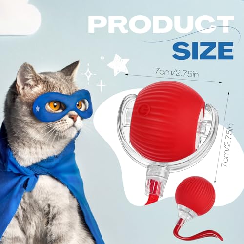 VioraWhite 2 Pcs 360° Rolling Ball, Electric Interactive Cat Dog Toy