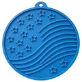 SodaPup USA K9 Stars and Stripes eMat – Durable Enrichment Feeder Lick Mat for Dogs & Cats, Non Toxic Pet Safe Food Safe Material, Made in USA, Slow Feeder for Calming & Digestive Health - color: Blue Stars and Stripes Lick Mat