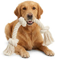 Barida Natural White Cotton Tough Dog Rope Toy for Medium & Large Dogs. Non Toxic and Premium Rope Toys for Dogs. - size: Medium (23.60")