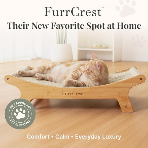 XL Sisal Cat Scratcher Bed with Elevated Hammock for Indoor Cats, Replaceable Natural Sisal Pad, Large Cat Lounge, Anti-Slip No-Wobble Bamboo Frame, Olive Green - color: Olive Green