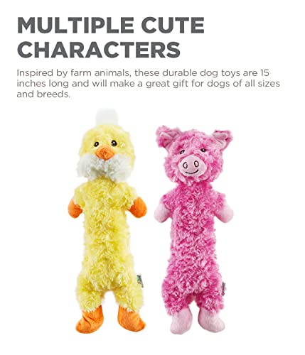 Outward Hound by Charming Pet Lil' Dudes Pig Plush Squeaky Dog Toy - color: Lil' Dudes Pig, size: 1 Count