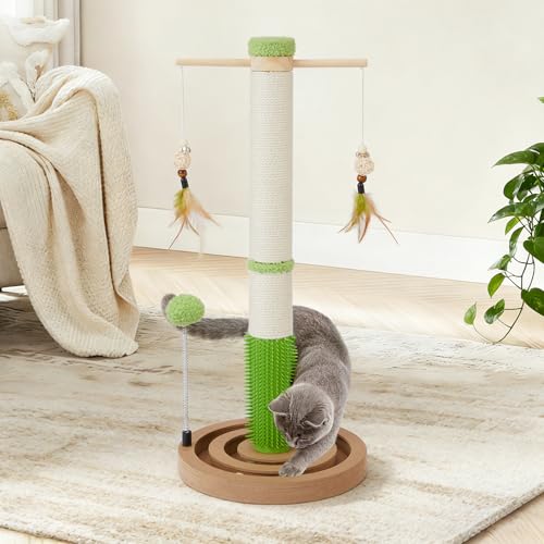 25.79" Cat Scratching Post Tower for Kittens, Sisal Small Cat Scratch Post - size: 25.79 Inch Tall