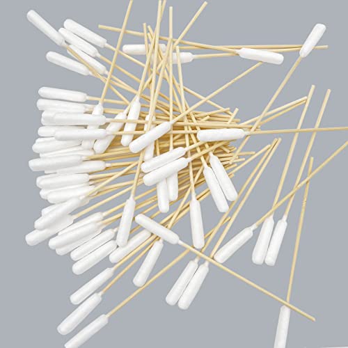 6 Inch Long Cotton Swabs for Dogs ，Cat，Small Pet Ears Cleaning, Pet Cotton Ear Buds Swabs,Ear Cleaning Swabs with Bamboo Handle,Apply for Daily Ear Cleaning Removes Wax, Dirt (100pcs) - size: M 100pcs