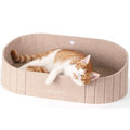 FUKUMARU Cat Scratcher, 24 Inch Sofa Shape Cat Scratching Bed Couch Indoor - color: Beige