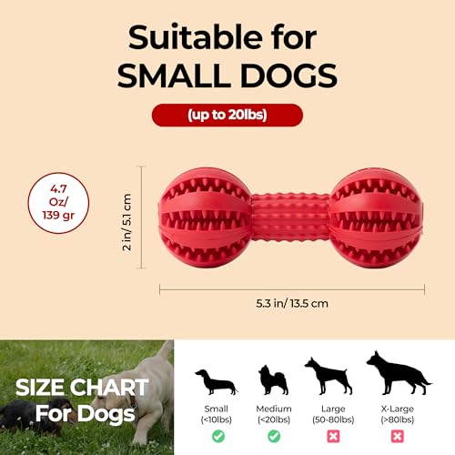 JAYU PET Dog Chew Toy Toothbrush for Small & Medium Dogs