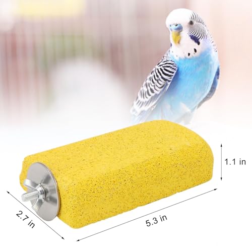 Hypeety Bird Beak Grinding Stone Cage Calcium Mineral Paw Grinding Block - color: Perch Stand