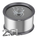 2.5L Stainless Steel Dog Water Bowl, No Spill Water Bowl for Dogs - color: Grey, size: 2.5L
