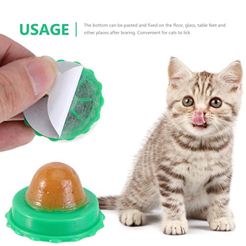 DOITOOL Catnip Lickable Treats 9 pcs Cat Snack Lollipops Natural Edible Catnip Balls Kitty Teeth Cleaning Chew Toys Helps Increase Appetite Promotes Digestion for Kittens