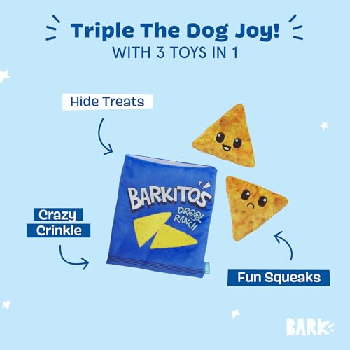 BarkBox Drool Ranch Chips 3-in-1 Interactive Plush Dog Toy - color: Drool Ranch Chips