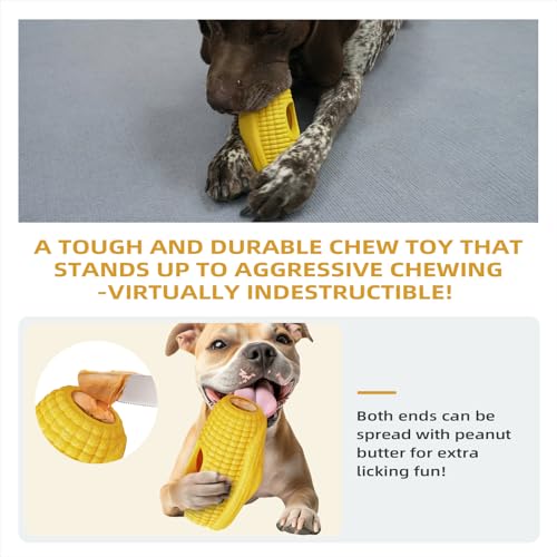 Sedioso Dog Toys for Aggressive Chewers, Indestructible Enrichment Dogs Toy for Large Medium Breed,Interactive Dog Frozen Lick Treat Tray Holder with Dual Molds to Keep Them Busy and Reduces Anxiety - color: Yellow