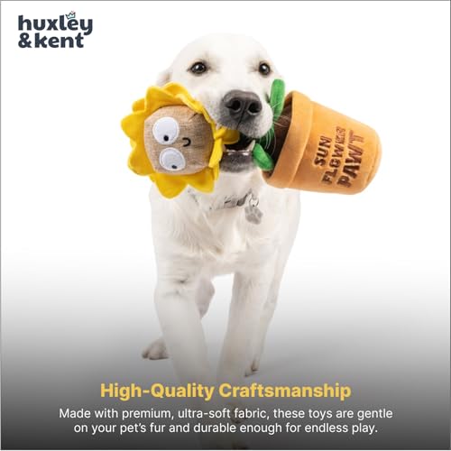 Huxley & Kent Seek 'n Treat Puzzle Dog Toy, Sunflower Pawt, Large - color: Sunflower Pawt, size: Large