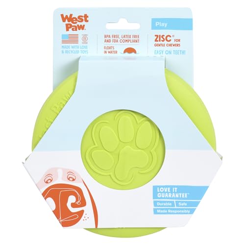 WEST PAW Zisc High-Flying Disc Dog Toy - Small - Granny Smith Green - color: Granny Smith, size: Small