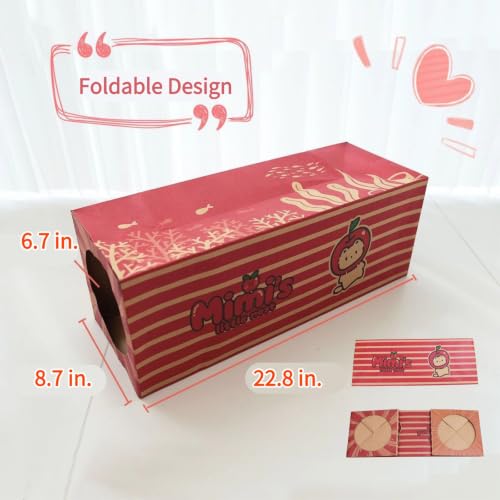 Cat Kraft Paper Tunnel Bag Toy Hide & Seek (Foldable Tunnel) - color: Foldable Tunnel