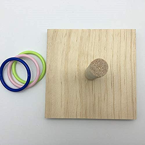 Litewoo Bird Intelligence Training Toy Color Rings Wooden Parrot Tabletop - color: parrot ferrule toy 1